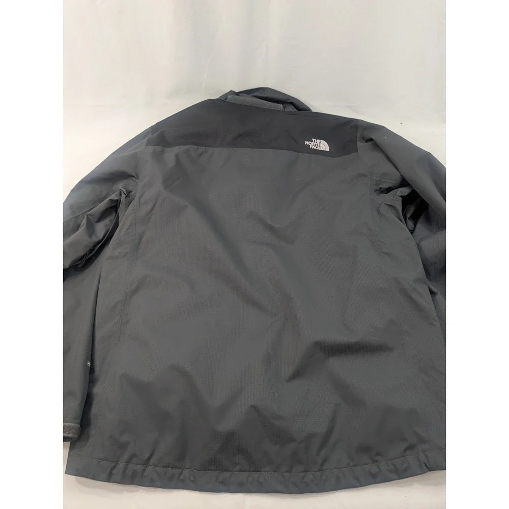 The‎ North Face HyVent WATERPROOF Jacket Men's Size Medium Gray Black Zip Front